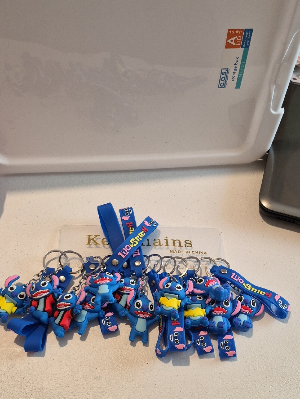 Lot Of 12 Stitch Keychains Bag Charms With Wristlet New